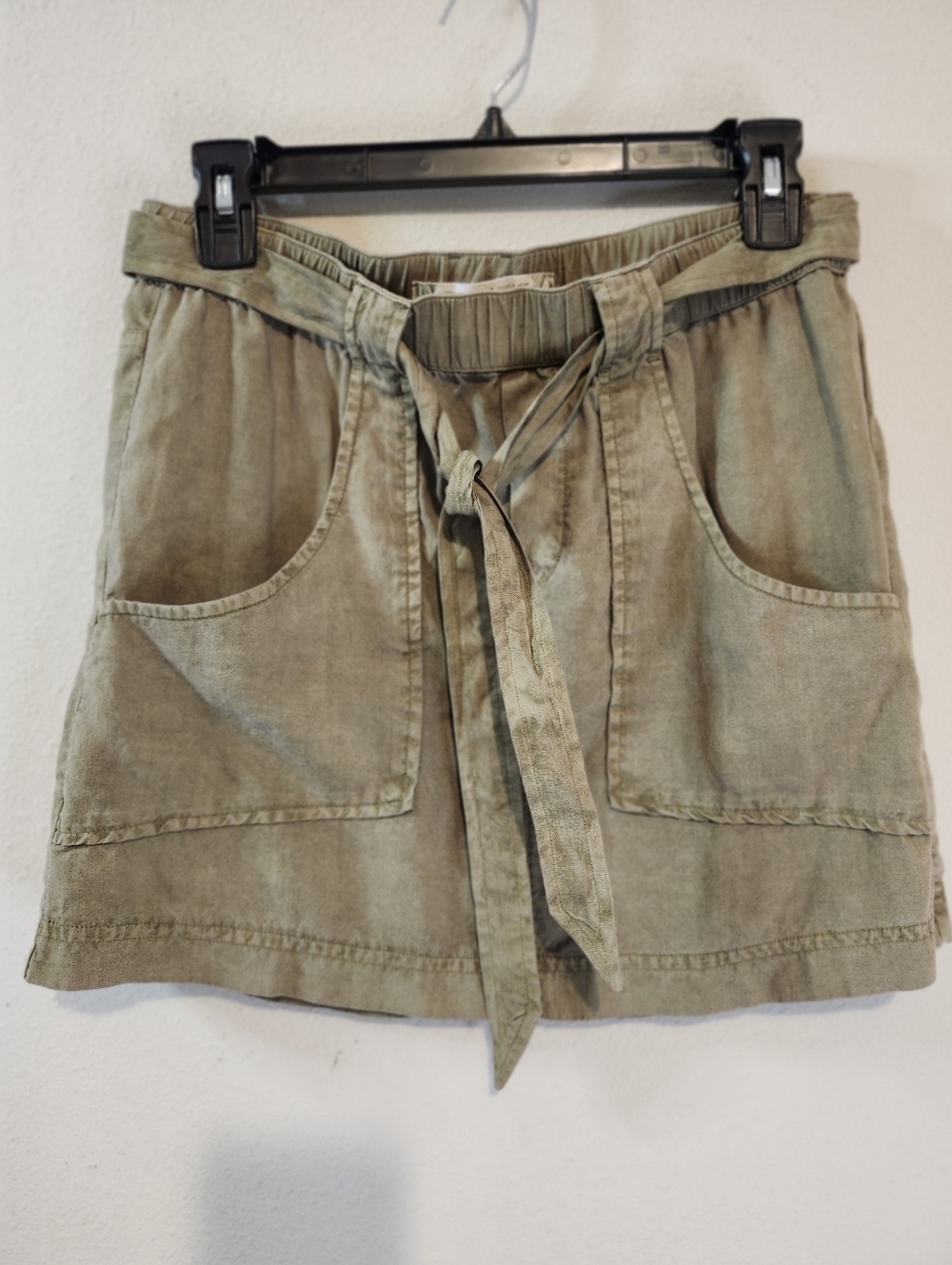 Chelsea And Violet Military Utility Paperbag Waist Mini Skirt Size XS